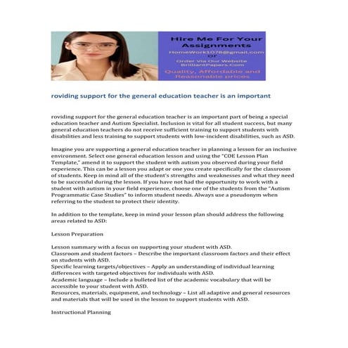 roviding support for the general education teacher is an important.docx