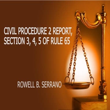 Rules on Civil Procedure Rule 65 Certiorari | PDF