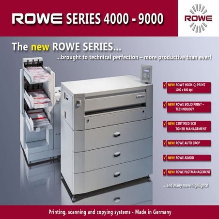 Rowe rcs4000 rcs6000-rcs8000-rcs9000