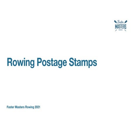 Rowing postage stamps