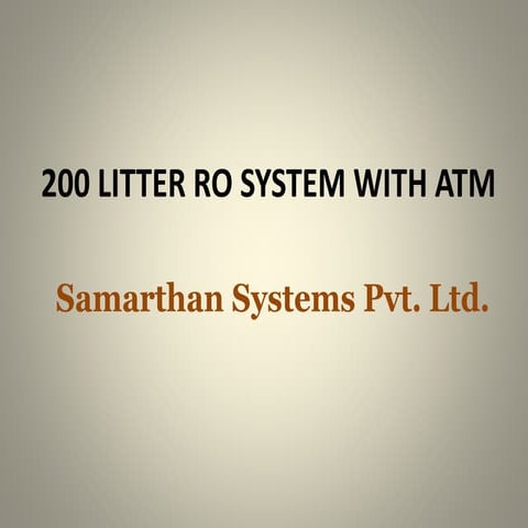 Ro control panel | PDF