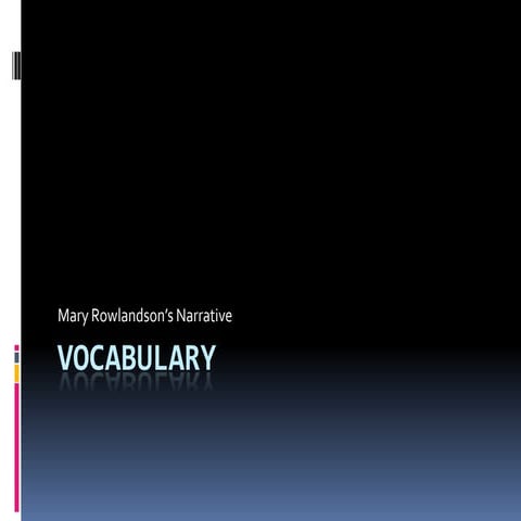 Rowlandson vocabulary