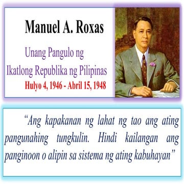 Panunungkulan ni Manuel Roxas