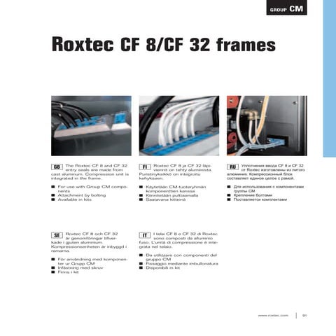 Roxtec Cable Transit Seals - Roxtec CF8 Cable Transit Frame | PDF