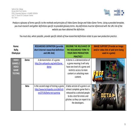 RO Y1 GD Engine Terminology