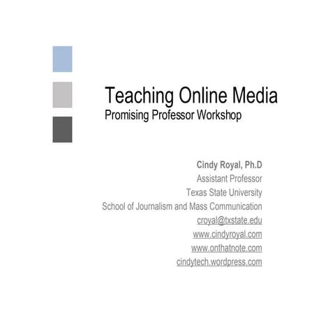 Teaching Online Media
