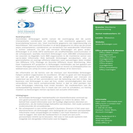 CRM in Maritieme dienstverlening : Dirkzwager