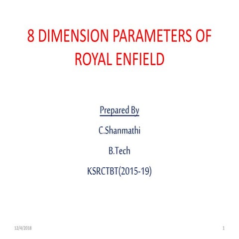 Royal enfield 8 parameters