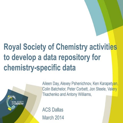 Royal society of chemistry activities to develop a data repository for chemis...