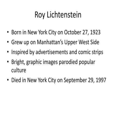 Roy lichtenstein