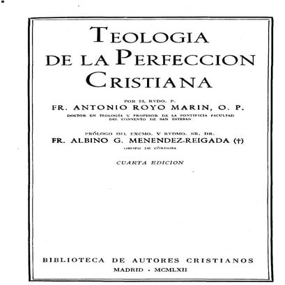 Teología de la perfección cristiana - Royo Marín 1
