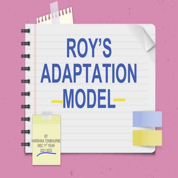 roys adaptation model.pptx