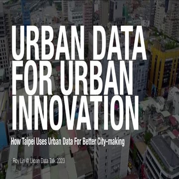 Urban Data For Urban Innovation