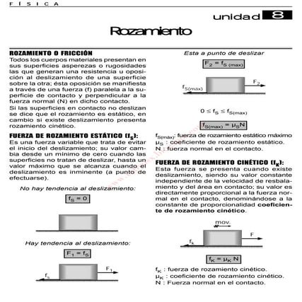 Rozamiento | PDF
