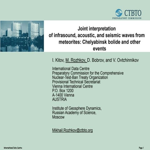 Joint interpretation of infrasound, acoustic, and seismic waves from meteorites: Chelyabinsk bolide and other events