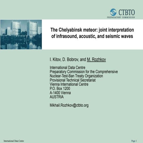 The Chelyabinsk meteor: joint interpretation of infrasound, acoustic, and seismic waves