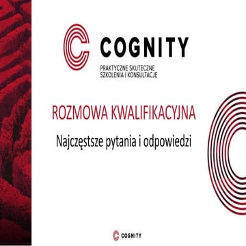 Cognity Szkolenia: Rozmowa kwalifikacyjna