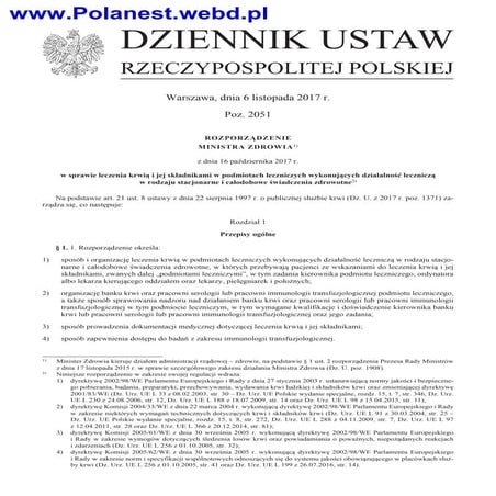 Rozporządzenie Minzdrawu: leczenie_krwia