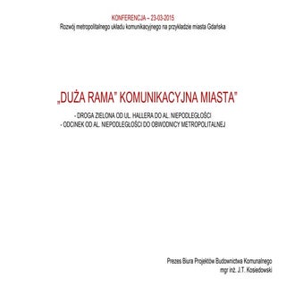 Rozwój metropolitalnego układu komu...