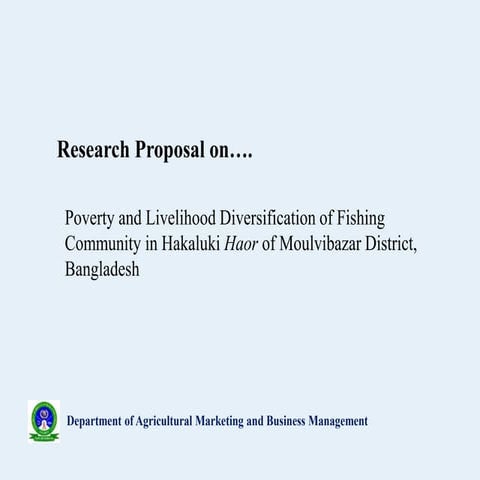 ROLE OF FISH IN RURAL LIVELIHOODS: METHODOLOGY FOR A WELFARE-BASED ...