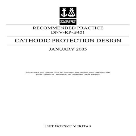 Rp b401 cathodic protection design-2005
