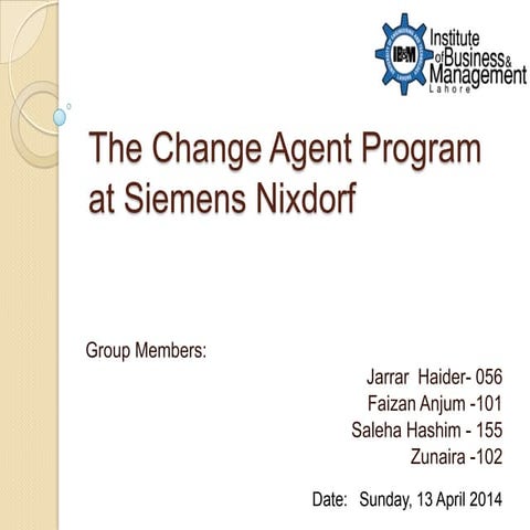 The Change Agent Program at Siemens Nixdorf