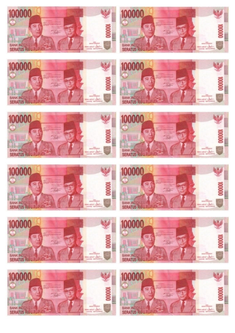 Rp 100000 uang kertas mainan