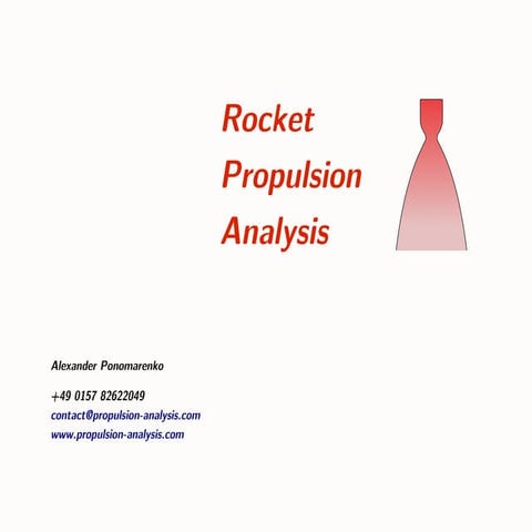 RPA - Tool for Rocket Propulsion Analysis