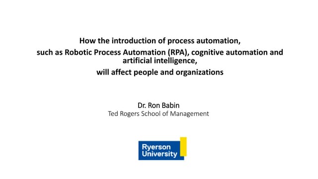 Rpa, ai etc. at et canada exchange   nov 2017, dr r babin