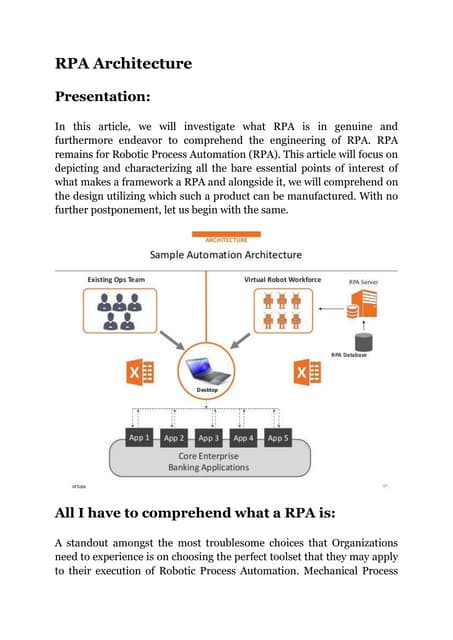 RPA Architecture 
