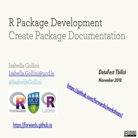 R package development, create package documentation   isabella gollini