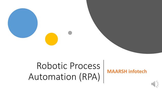RPA overview and UIPath
