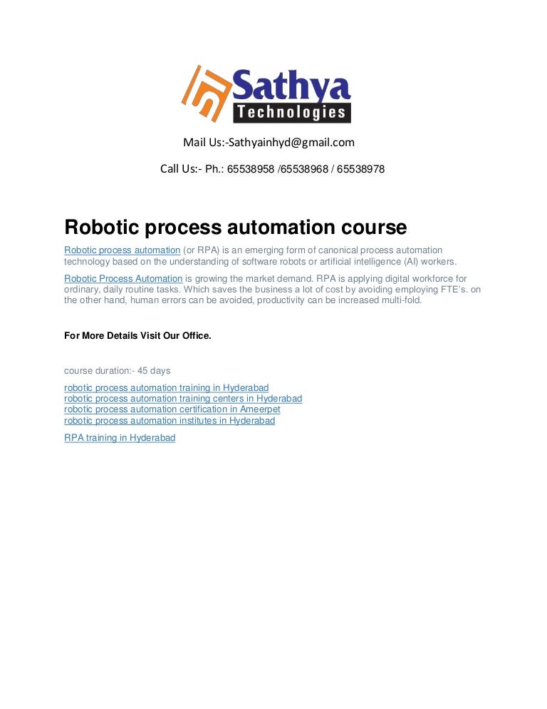 the institute for robotic process automation