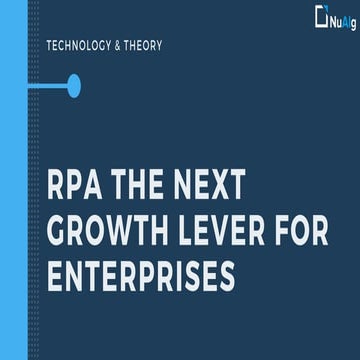 Rpa the next growth lever for enterprises