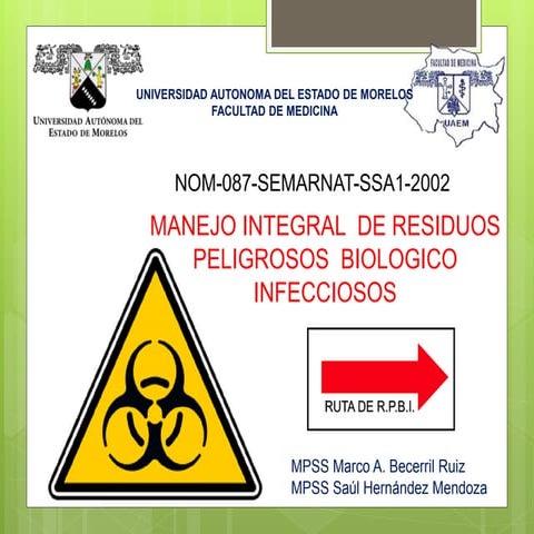 RPBI Residuos Peligrosos Biológico Infecciosos y Lavado de Manos.ppt