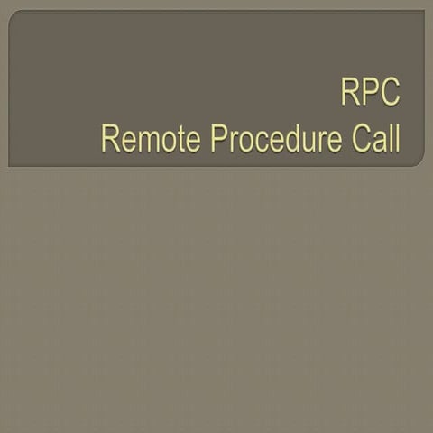 Remote Procedure Call (RPC) | PPTX