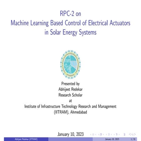 Electrical Engineering research progress presentation | PDF