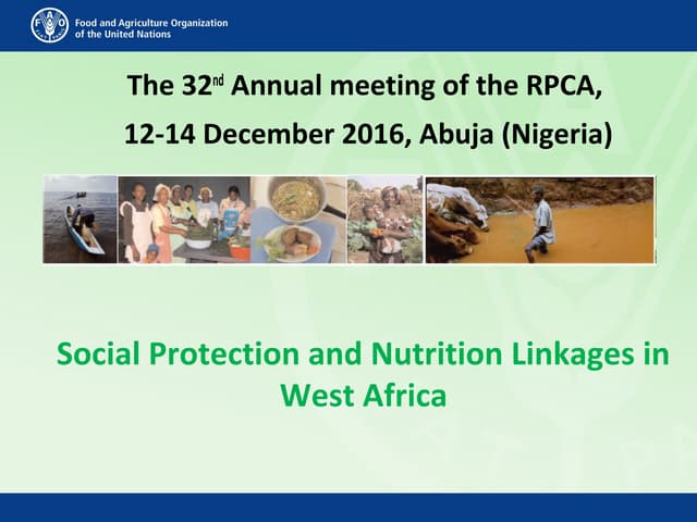 Social protection and nutrition lin...
