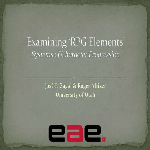Examining 'RPG Elements': Systems of Character Progression