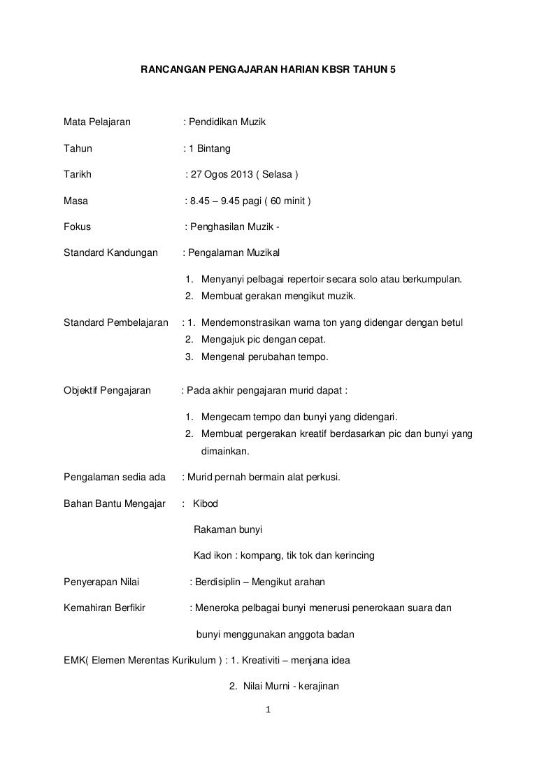 Waj 3107 Seni Dalam Pendidikan Rph Muzik Semester 4