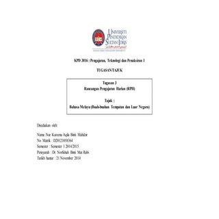 Rancangan Pengajaran Harian RPH Pen...