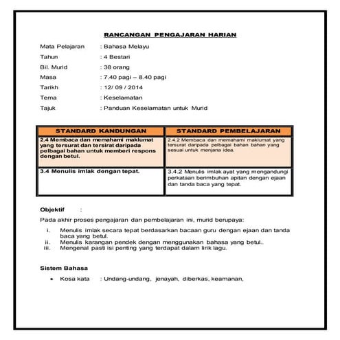 Rph kemahiran membaca & menulis