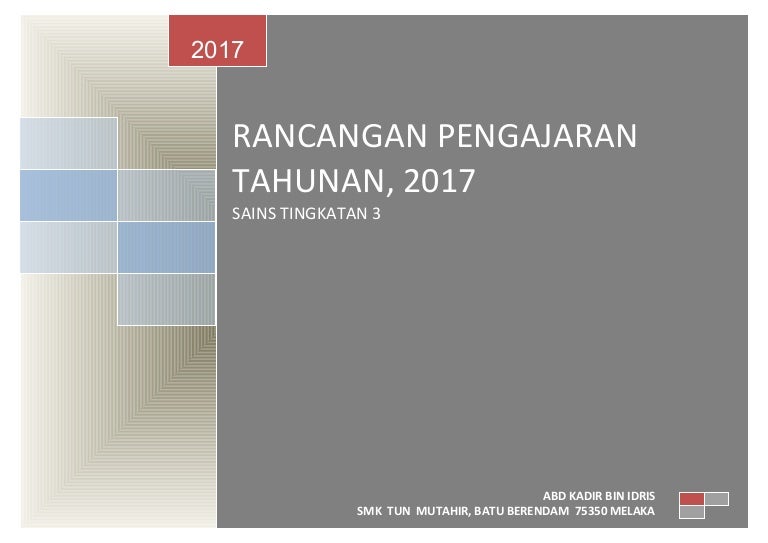 Rph Sains Tingkatan 3 2017
