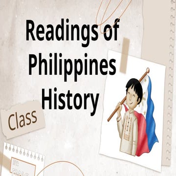 READINGS IN PHILIPPINE HISTORY INTRODUCTION