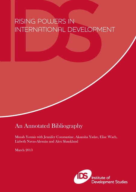 Rising Powers in International Development