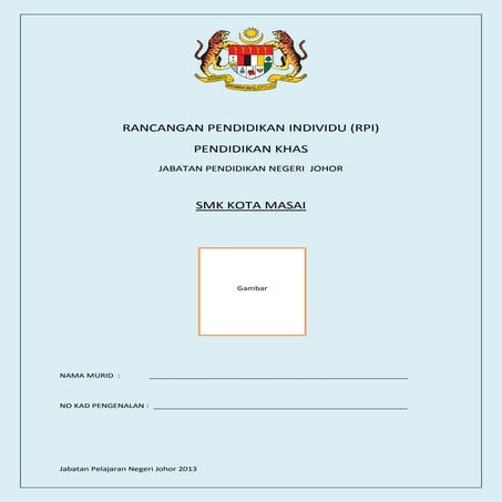 borang rpi | PDF