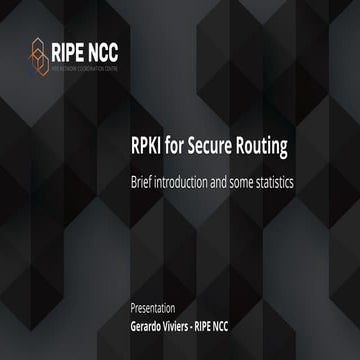 RPKI For Routing Security