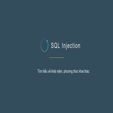 Sql injection