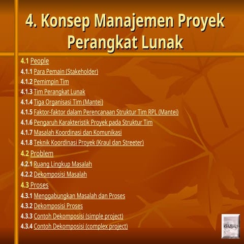 Rekayasa Perangkat Lunak - Konsep Proyek Software