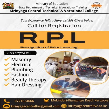 rpl poster for kirinyaga central technical | PDF